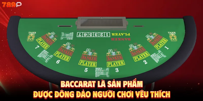Baccarat là sản phẩm được đông đảo người chơi yêu thích